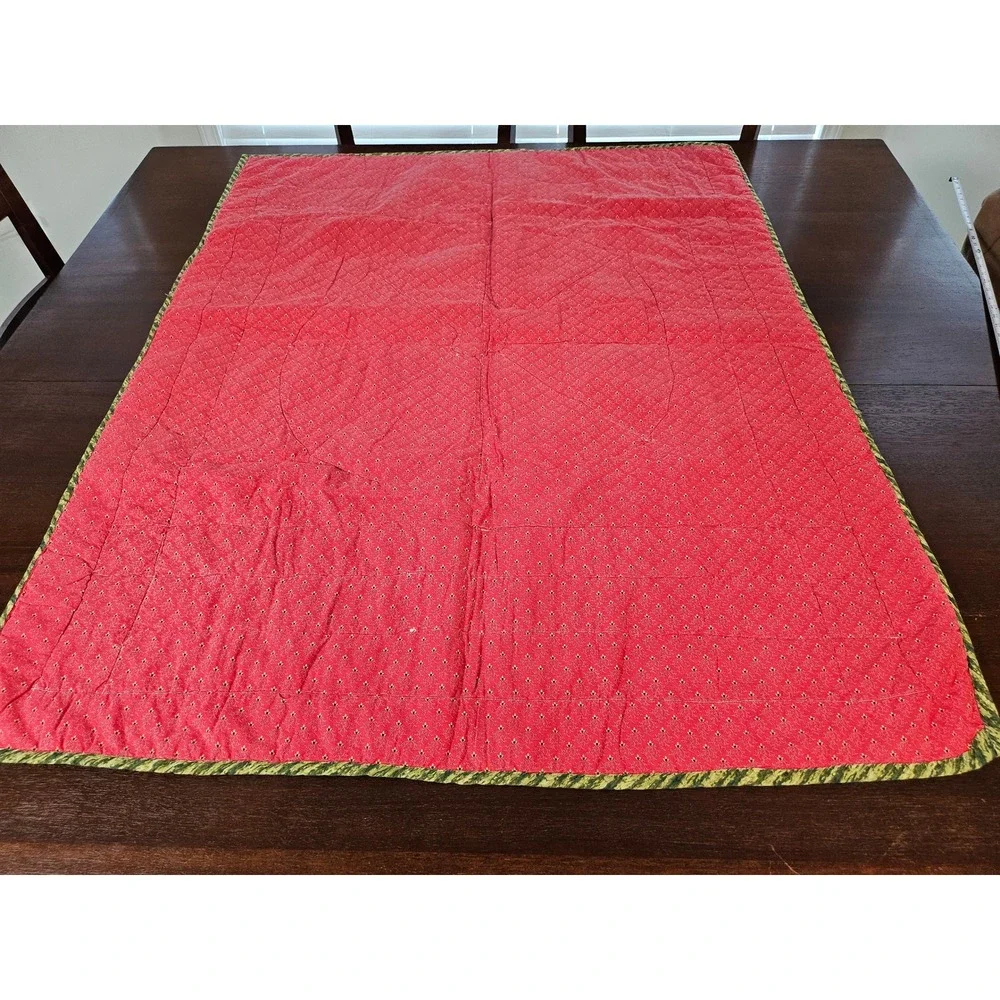 Farmhouse Patchwork Quilt 41x50 Multicolor Excellent Rustic Barn